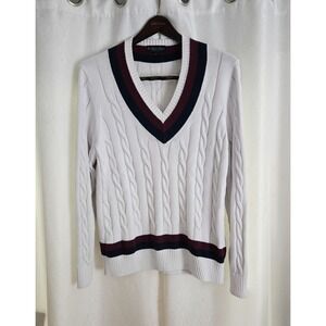 Classic  Brooks Brothers  Tennis Cable Knit Sweater Mens‎ X Large